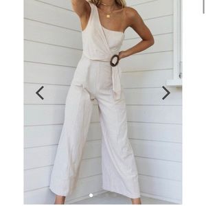 One shoulder jumpsuit